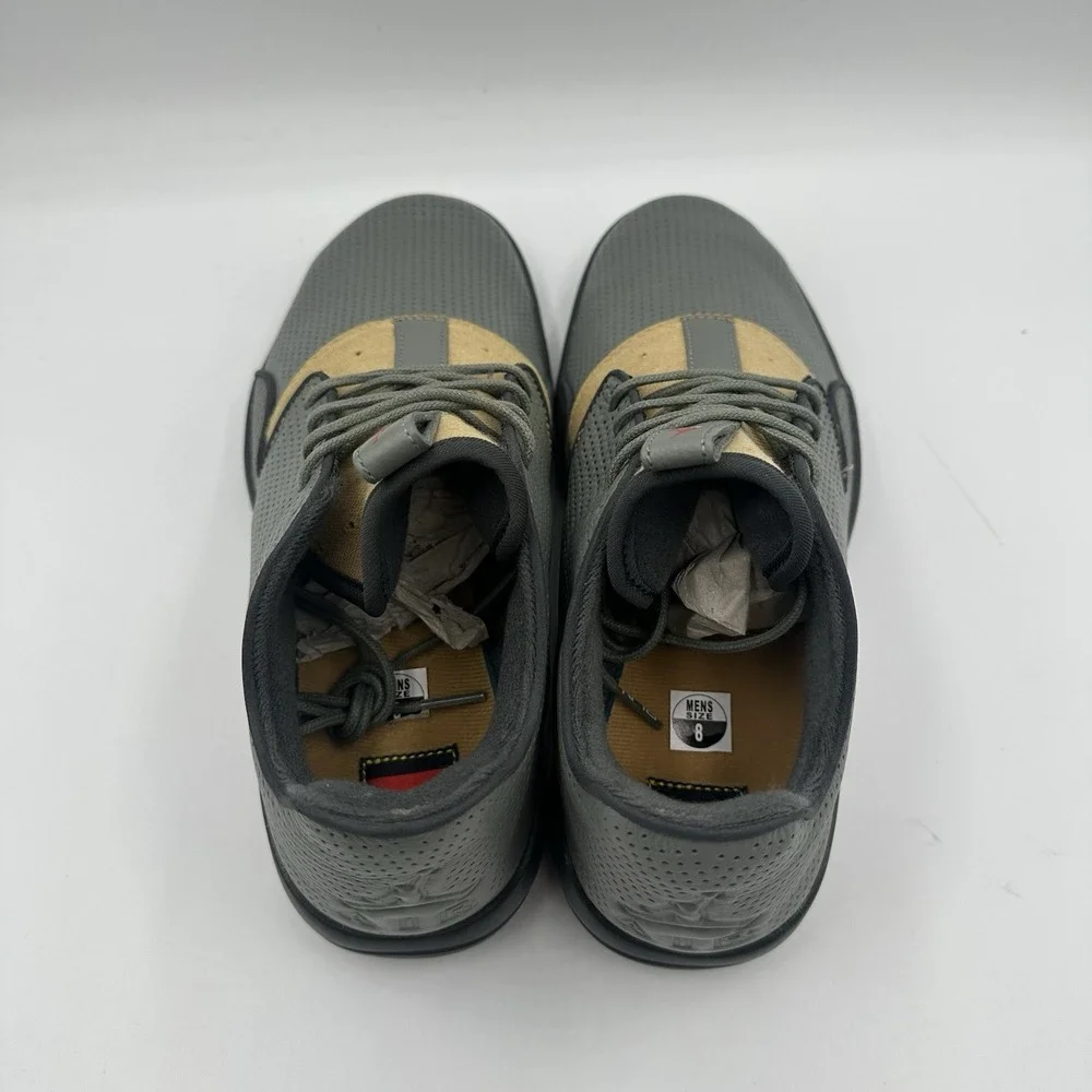 Jordan Eclipse Leather City Pack Berlin Shoes Mens 8 Tumbled Grey/Gold Sneakers‎